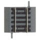 True-Track(R) Code 83 Track & Roadbed System -- Straight Section - 1-1/2′ 3.2cm pkg(4), HO, Atlas Model Railroad Co. 453