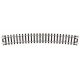 Curved Snap-Track(R) -- 19′ Radius, Black Ties pkg(6), N, Atlas Model Railroad Co. 2526