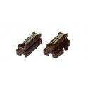 1/2 (One-Sided) Unijoiner - Unitrack -- Brown pkg(20) - Fits No. 4 Electric Turnout Only, N, Kato USA Inc 24820