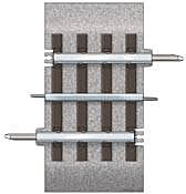 FasTrack(TM) Track w/Roadbed - 3-Rail -- Straight Track - 1-3/4′ 4.5cm, O, Lionel 612026