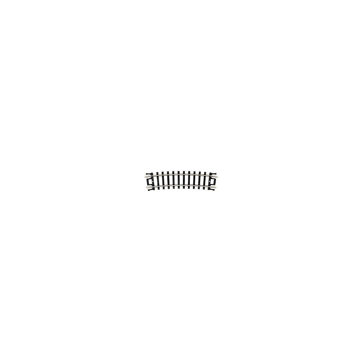 Curved Snap-Track(R) -- Half 9-3/4′ Radius, Black Ties pkg(6), N, Atlas Model Railroad Co. 2511