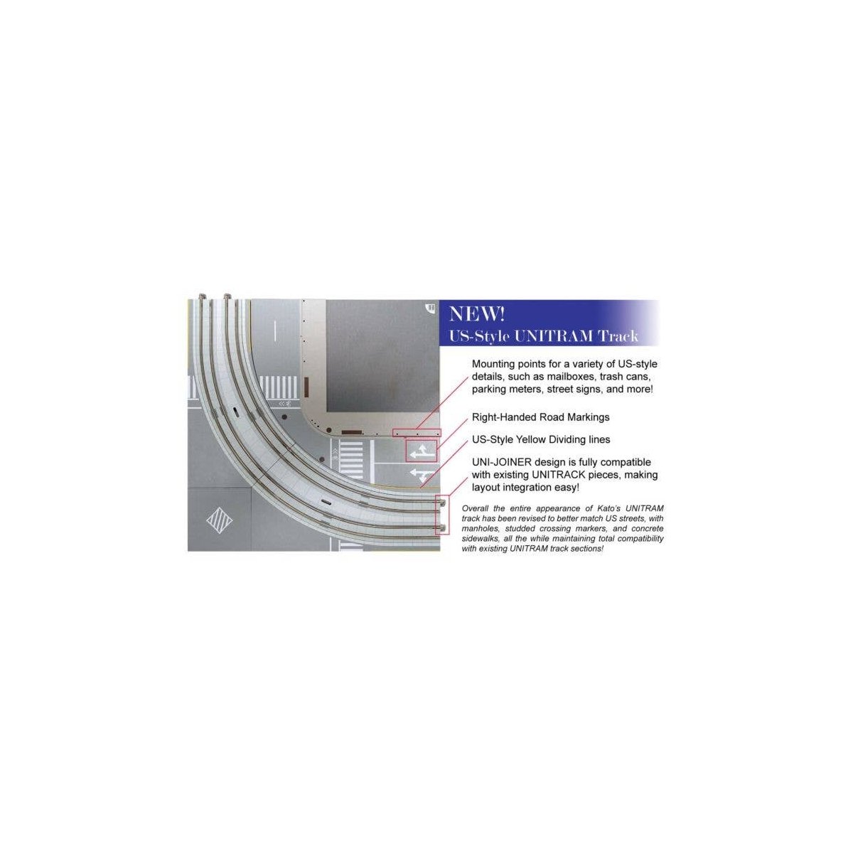 North American-Style Unitram Oval Track Set - Unitrack, N, Kato USA Inc 40810