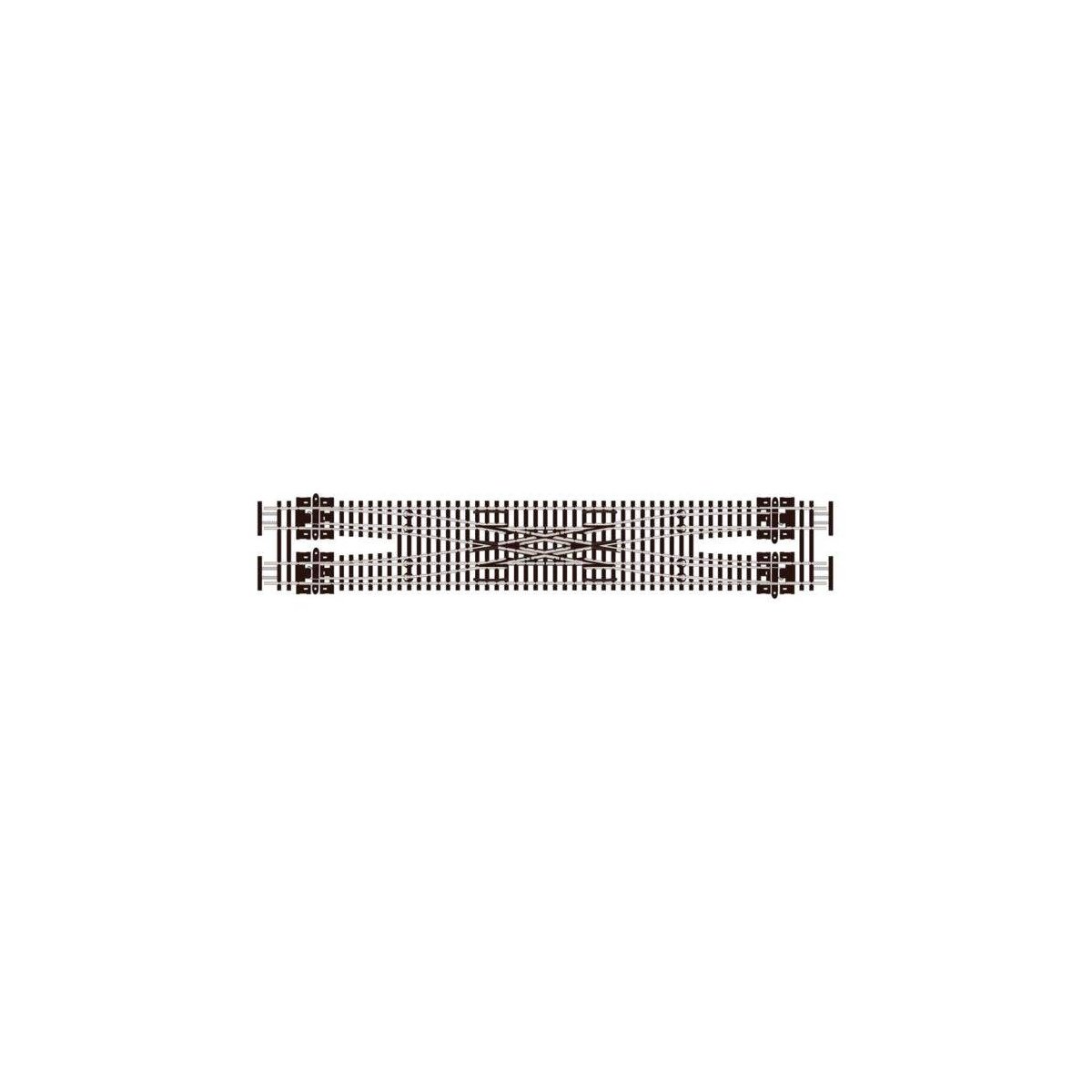 Code 55 Double Crossover (Scissors-Type) -- Electrofrog - Medium - 18′ Radius, N, Peco SLE383F
