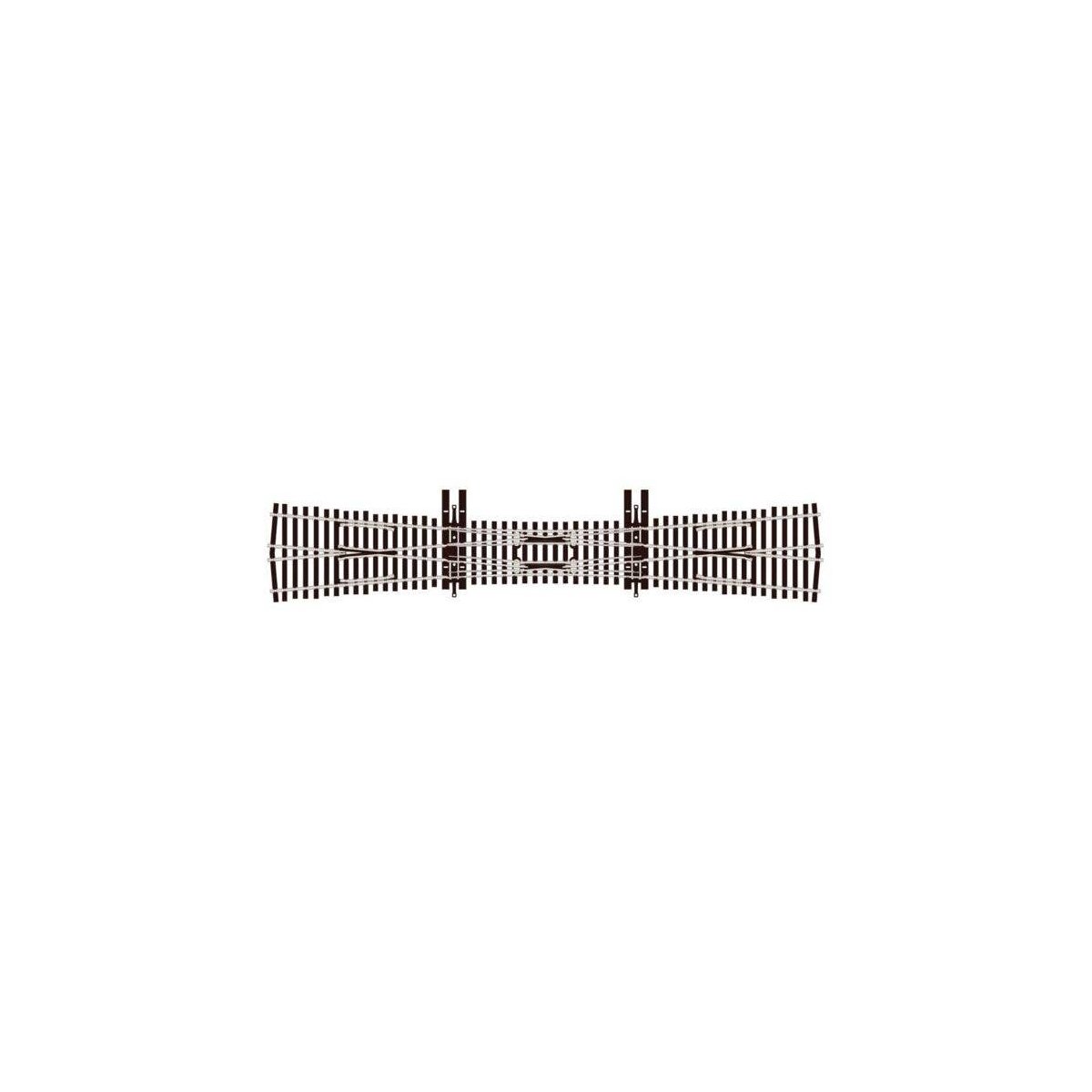 Streamline Code 83 No. 6 Unifrog Double Slip Turnout -- Nickel Silver, HO, Peco SLU8363