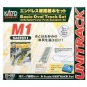 M1 Basic Oval Track Starter Set - Unitrack -- Oval w/12-3/8′ Radius Curves, Rerailer, Power Pack SX, N, Kato USA Inc 20852