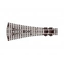 Code 100 Streamline Three-Way Turnout w/Medium Radius -- Electrofrog, HO, Peco SLE99