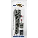 No. 5 Remote-Control Turnout, Nickel Silver Rail, Gray Roadbed - E-Z Track -- Left Hand, HO, Bachmann Industries 44565