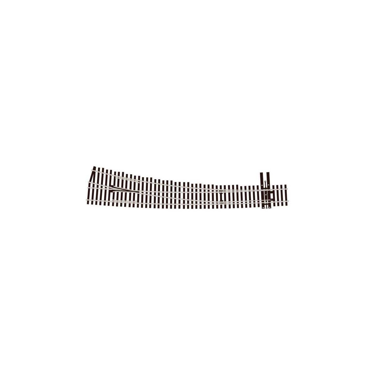 North American Style Code 83 Curved Turnout Electrofrog -- 7 Right, HO, Peco SLE8376