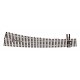 North American Style Code 83 Curved Turnout Electrofrog -- 7 Right, HO, Peco SLE8376