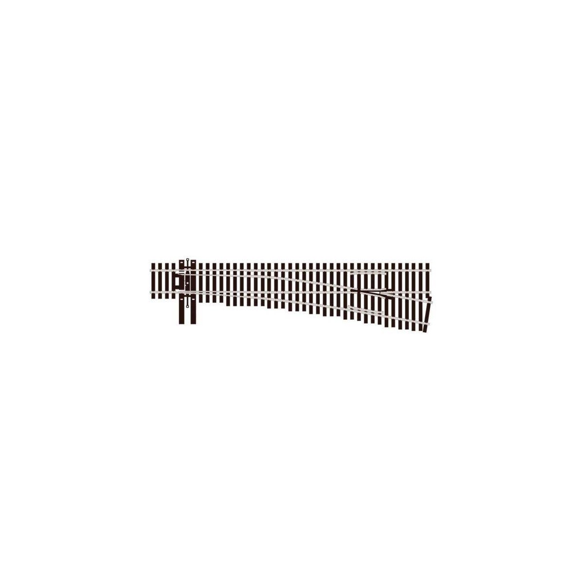 Code 70 Unifrog Medium-Radius 6 Turnout -- Right Hand, HO, Peco SLU7061