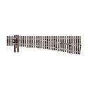 Code 70 Unifrog Medium-Radius 6 Turnout -- Right Hand, HO, Peco SLU7061