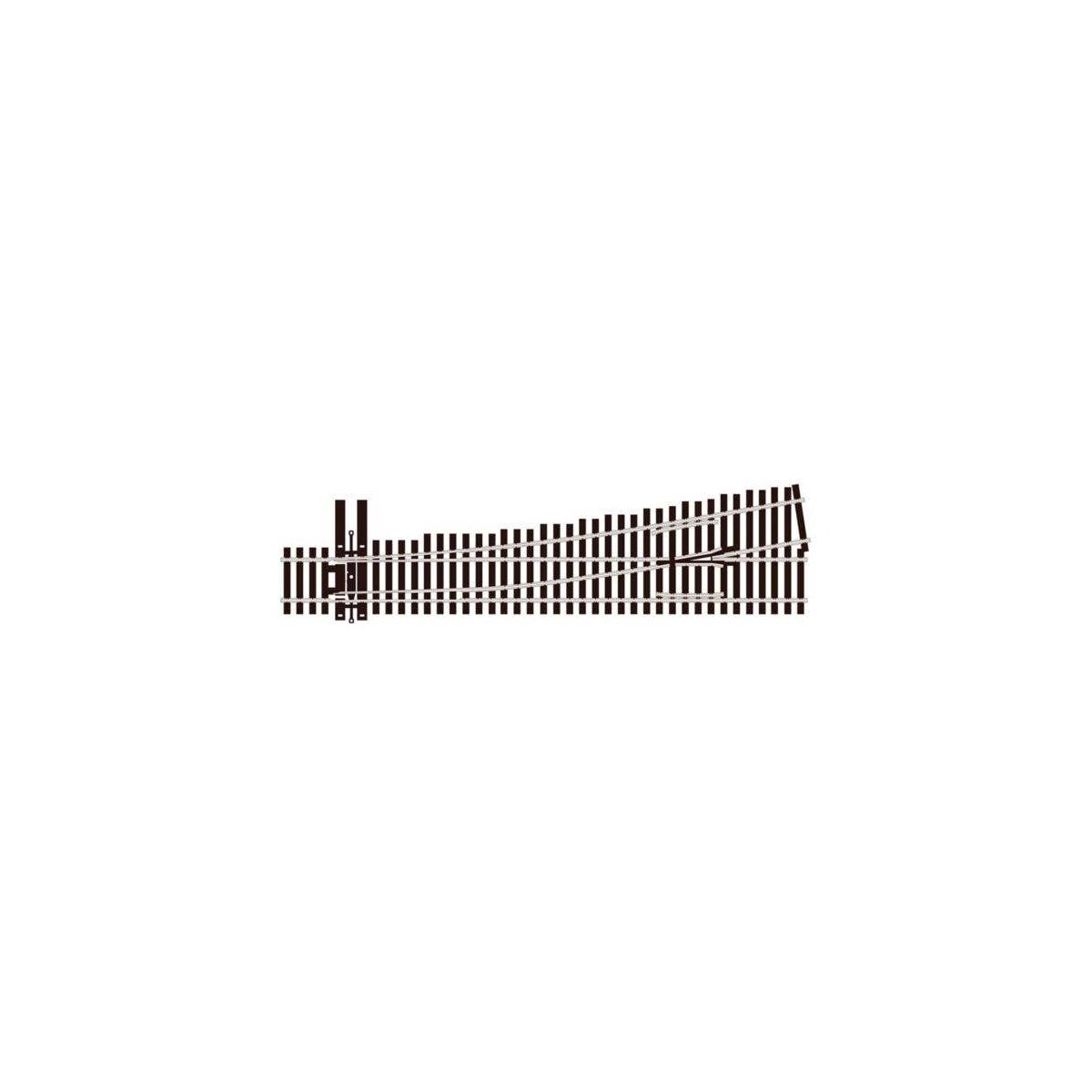 Code 70 Unifrog Medium-Radius 6 Turnout -- Left Hand, HO, Peco SLU7062