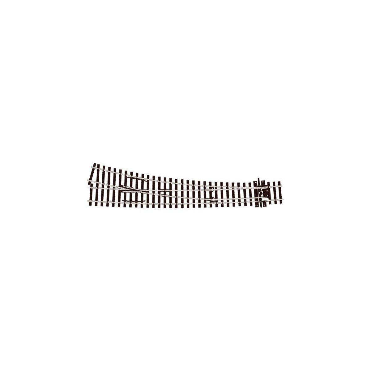 Code 75 Streamline Curved Double Radius Turnout -- Left Hand, Electrofrog, HO, Peco SLE187