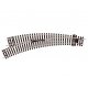 Code 100 Curved Double-Radius Turnout - Setrack -- Left Hand Insulfrog, HO, Peco ST245
