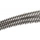 Code 83 Nickel Silver DCC-Friendly Curved Turnout - 20 and 24′ Radii -- Right Hand, HO, WalthersTrack 83062