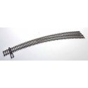 Code 83 Nickel Silver DCC-Friendly Curved Turnout - 24 and 28′ Radii -- Right Hand, HO, WalthersTrack 83064