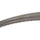 Code 83 Nickel Silver DCC-Friendly Curved Turnout - 24 and 28′ Radii -- Right Hand, HO, WalthersTrack 83064
