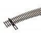 Code 83 Nickel Silver DCC-Friendly Curved Turnout - 24 and 28′ Radii -- Right Hand, HO, WalthersTrack 83064
