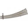 Code 83 Nickel Silver DCC-Friendly Curved Turnout - 24 and 36′ Radii -- Left Hand, HO, WalthersTrack 83067