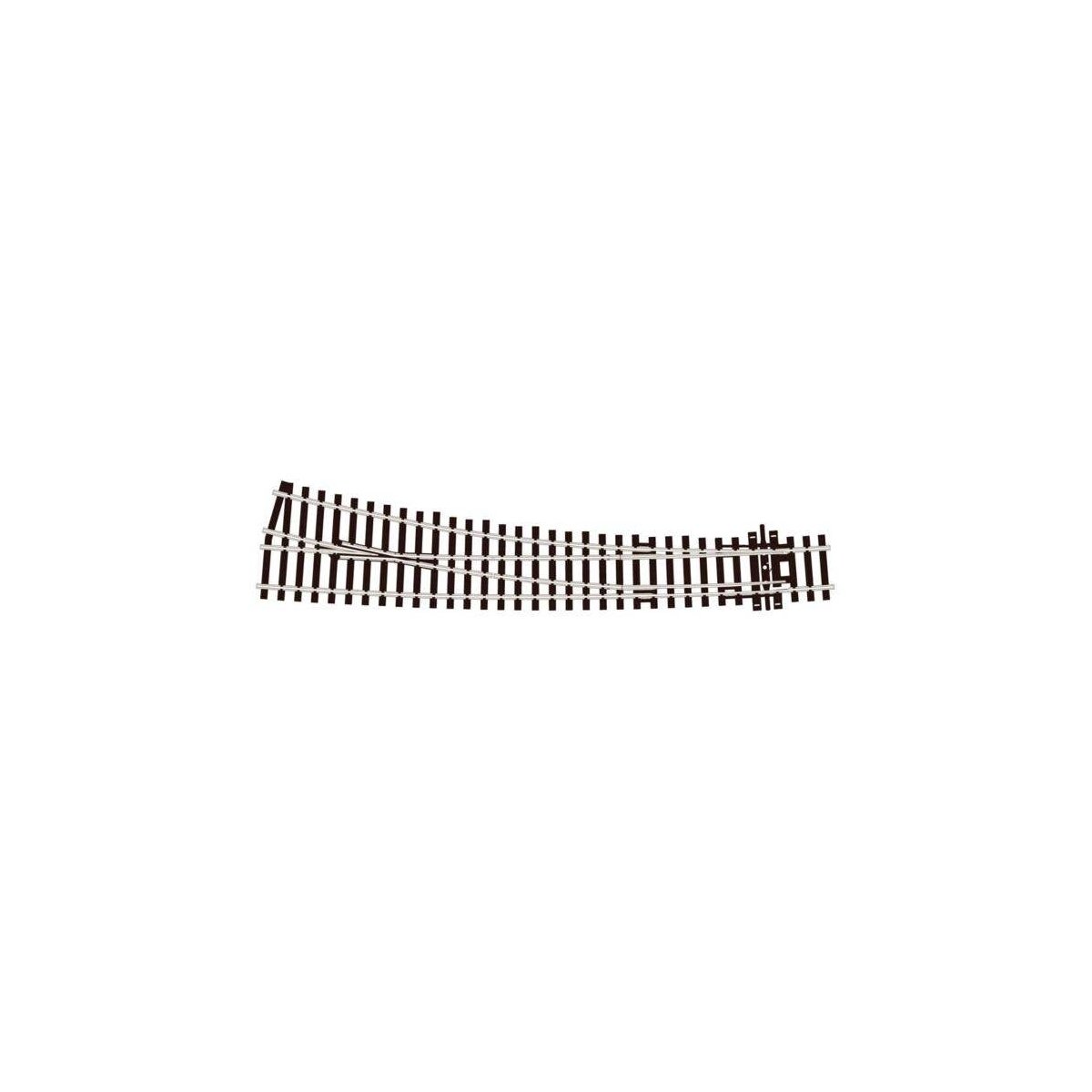 Code 100 Curved Double Radius Turnout - Streamline -- Right Hand, Insulfrog, HO, Peco SL86