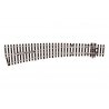 Code 100 Curved Double Radius Turnout - Streamline -- Left Hand, Insulfrog, HO, Peco SL87