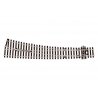 Code 100 Curved Double Radius Turnout - Streamline -- Right Hand, Electrofrog, HO, Peco SLE86