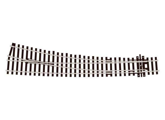 Code 100 Curved Double Radius Turnout - Streamline -- Right Hand, Electrofrog, HO, Peco SLE86