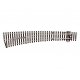 Code 100 Curved Double Radius Turnout - Streamline -- Left Hand, Electrofrog, HO, Peco SLE87