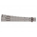 Code 100 Streamline Large Radius Turnout -- Right Hand, Electrofrog, HO, Peco SLE88
