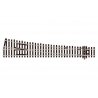 Code 100 Streamline Large Radius Turnout -- Right Hand, Electrofrog, HO, Peco SLE88