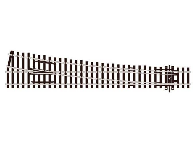 Code 100 Streamline Large Radius Turnout -- Right Hand, Electrofrog, HO, Peco SLE88