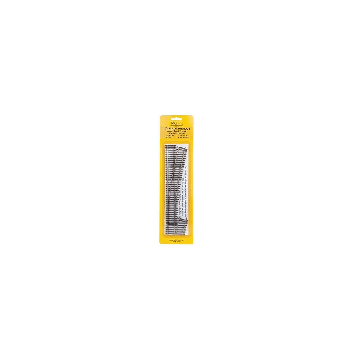 Code 70 5e Last Ladder Turnout - Ladder Track System -- Right Hand, HO, Micro Engineering 14819