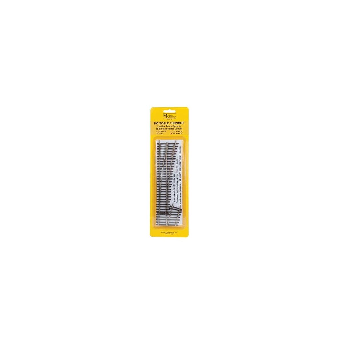 Code 70 5d Intermediate Ladder Turnout - Ladder Track System -- Right Hand, HO, Micro Engineering 14817