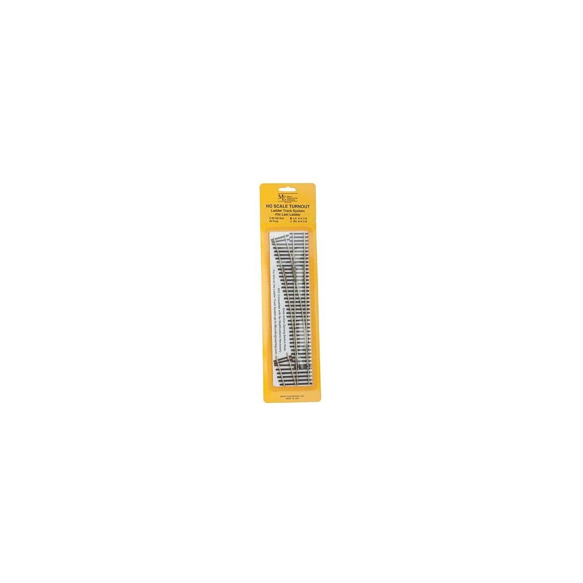 Code 83 Ladder Track System Turnout -- 5e Left Hand Last Ladder, HO, Micro Engineering 14718