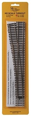 Code 70 No. 6 Turnout - Flex-Track(TM) -- Left-Hand, HO, Micro Engineering 14805
