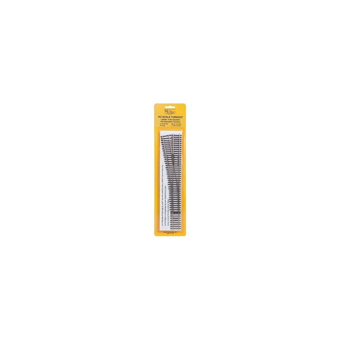 Code 70 5a Standard Turnout - Ladder Track System -- Left Hand, HO, Micro Engineering 14810