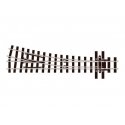 HOe (HOn2-1/2 HOn30′) Narrow Gauge Electrofrog Turnout w/Code 80 Rail -- Right Hand, HOn30, Peco SLE495