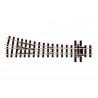 HOe (HOn2-1/2 HOn30′) Narrow Gauge Electrofrog Turnout w/Code 80 Rail -- Right Hand, HOn30, Peco SLE495
