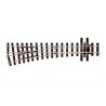 HOe (HOn2-1/2 HOn30′) Narrow Gauge Electrofrog Turnout w/Code 80 Rail -- Left Hand, HOn30, Peco SLE496