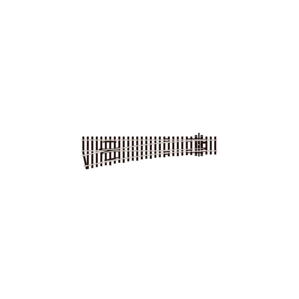 Code 100 Medium Radius Turnout - Streamline -- Left Hand, Electrofrog, HO, Peco SLE96