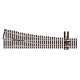 North American-Style Code 83 5 Turnout - Streamline -- Right Hand, Electrofrog, HO, Peco SLE8351