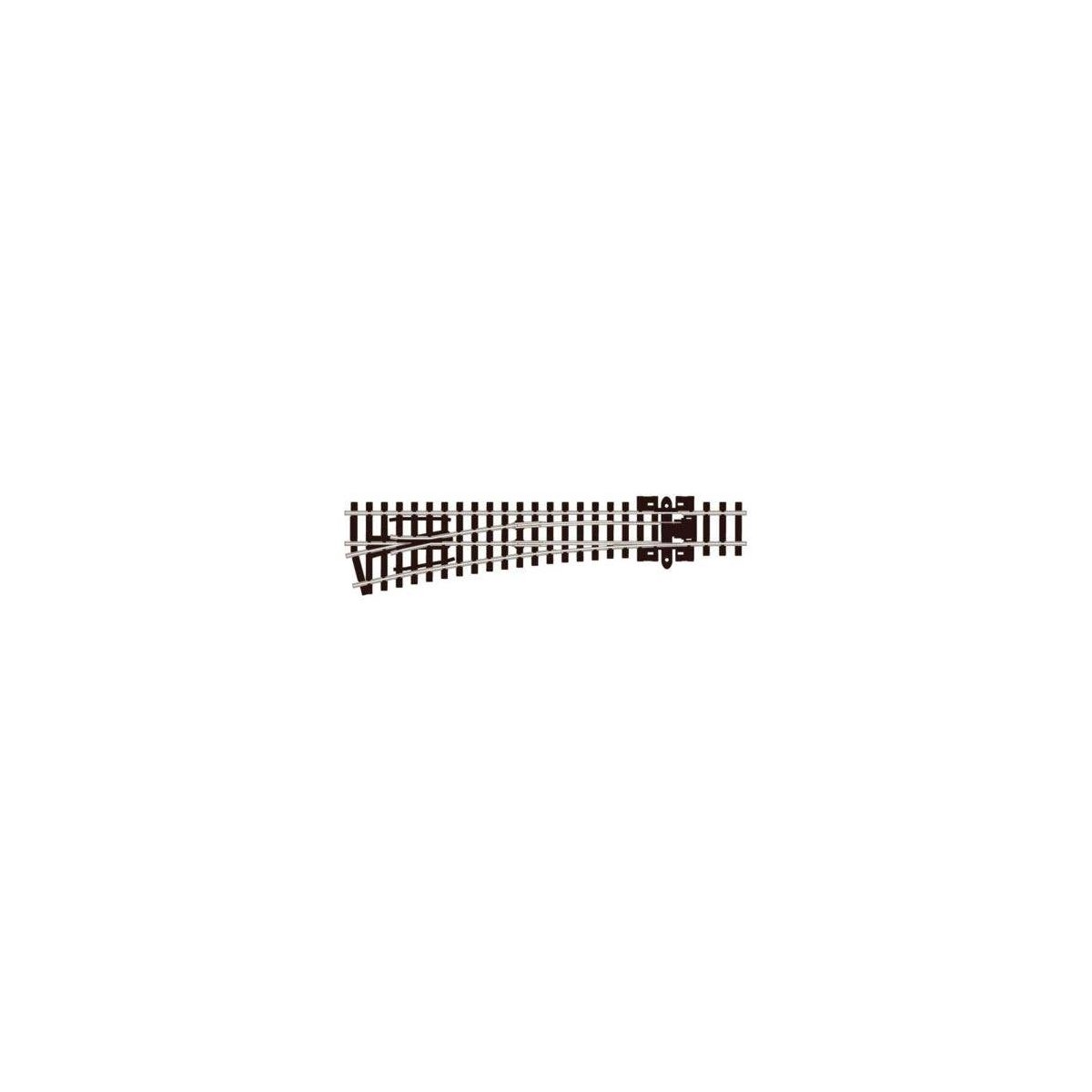 Code 80 Medium Radius 6 Turnout - Streamline -- Left Hand, Insulfrog, N, Peco SL396