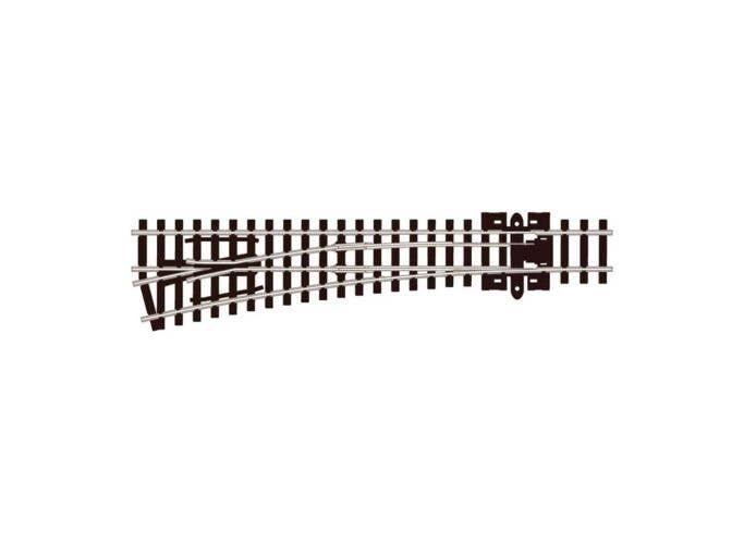 Code 80 Medium Radius 6 Turnout - Streamline -- Left Hand, Insulfrog, N, Peco SL396