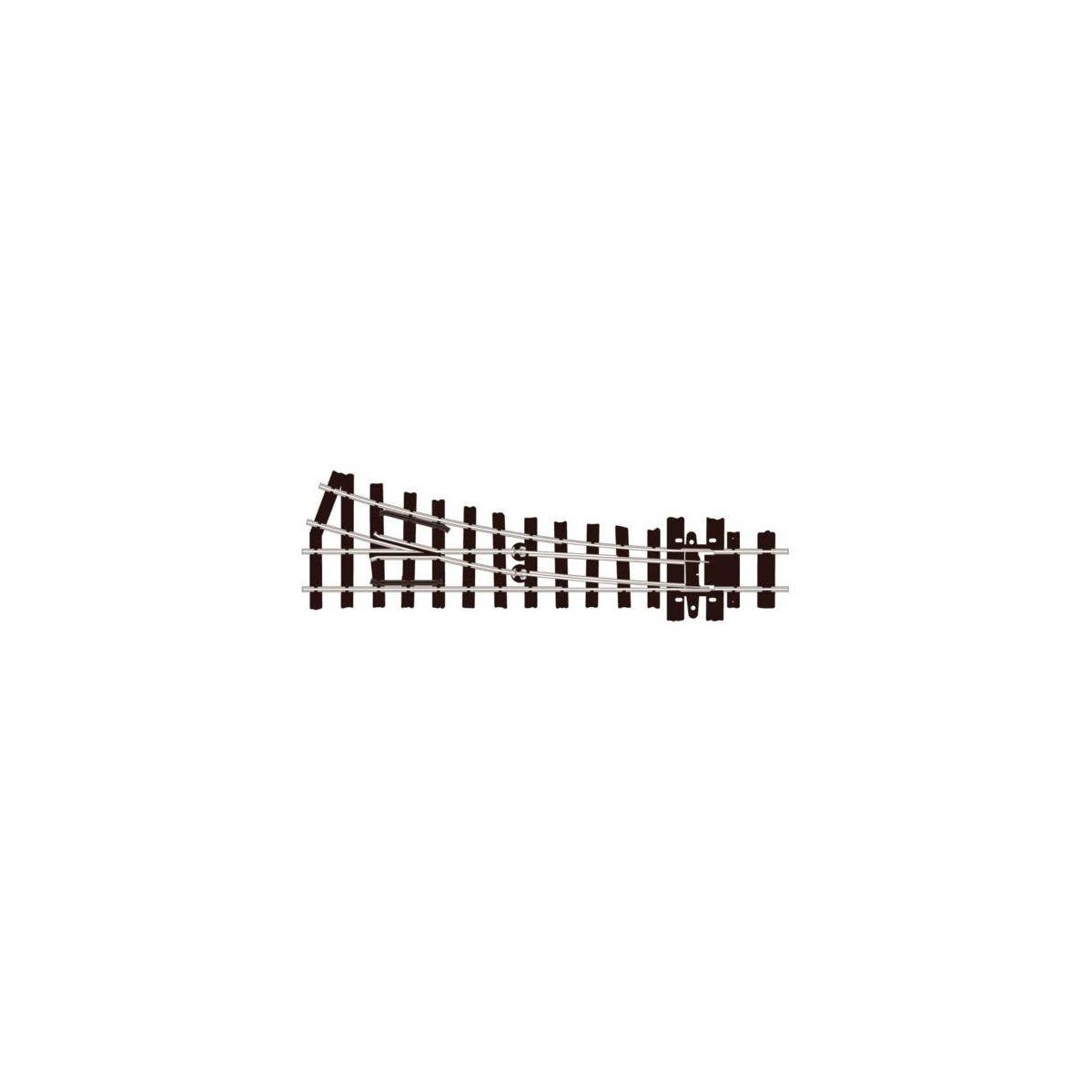 HOe (HOn2-1/2 HOn30`) Narrow Gauge Turnout w/Code 80 Rail -- 12` Radius, Right-Hand, HOn30, Peco SLE491