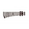 HOe (HOn2-1/2 HOn30`) Narrow Gauge Turnout w/Code 80 Rail -- 12` Radius, Left-Hand, HOn30, Peco SLE492