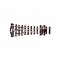 HOe (HOn2-1/2 HOn30`) Narrow Gauge Turnout w/Code 80 Rail -- Wye, 18` Radius, HOn30, Peco SLE497