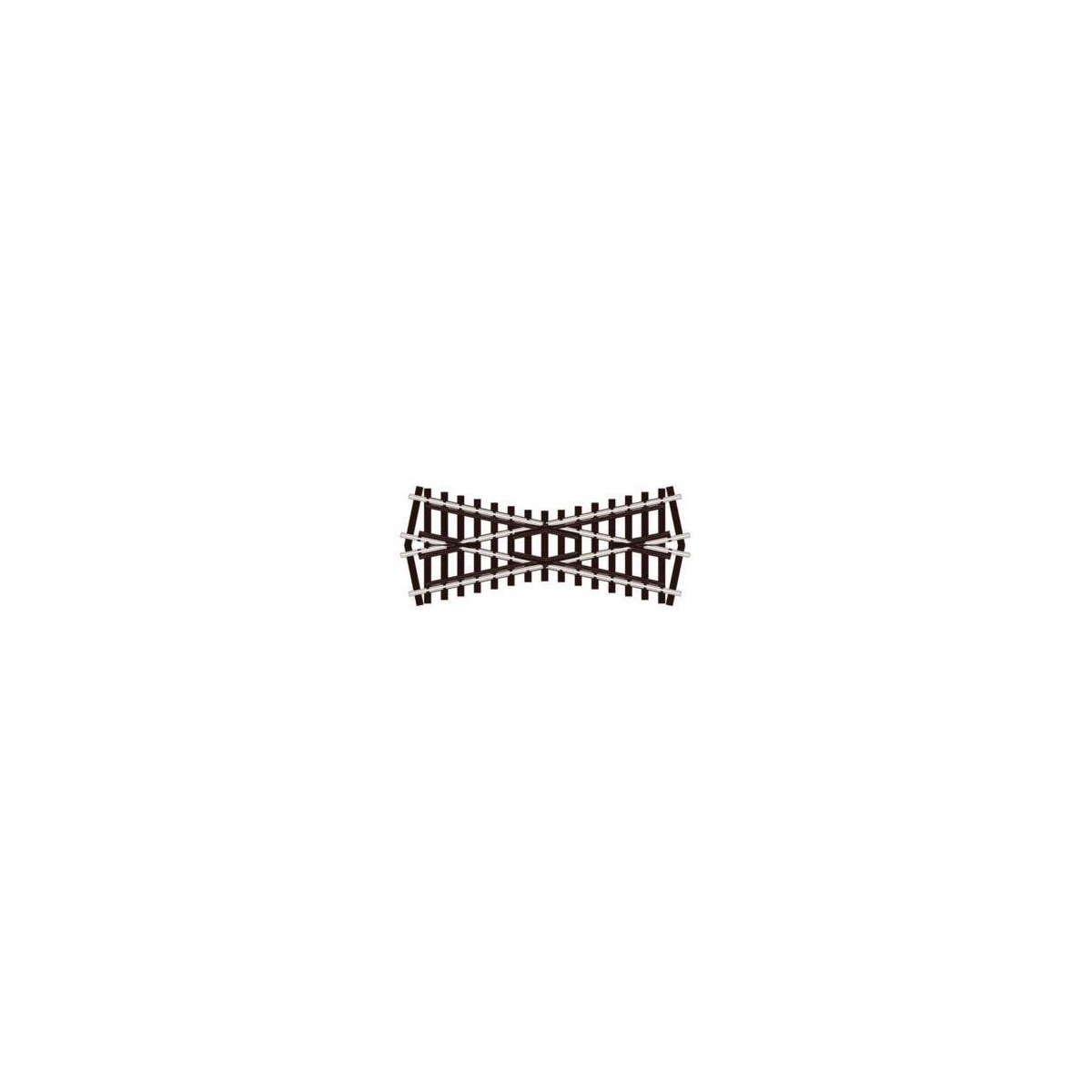 Code 100 Streamline Crossing -- Short, Insulfrog - 24-Degree - 18′ 45.7cm, HO, Peco SL93