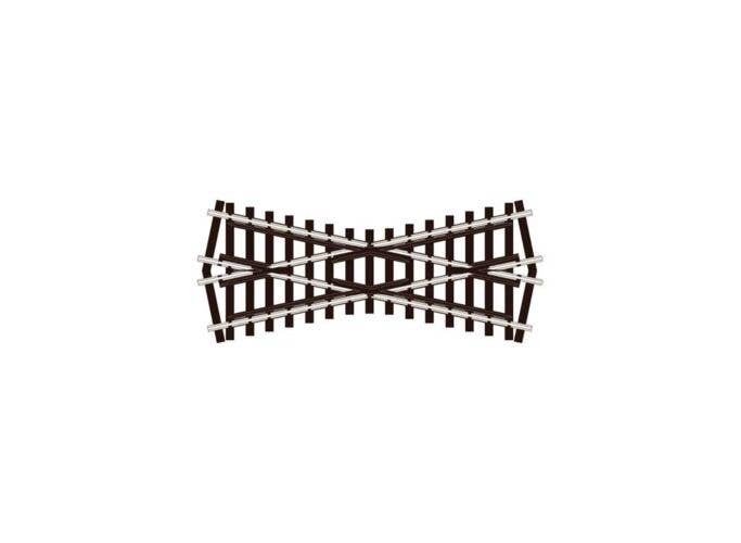 Code 100 Streamline Crossing -- Short, Insulfrog - 24-Degree - 18′ 45.7cm, HO, Peco SL93