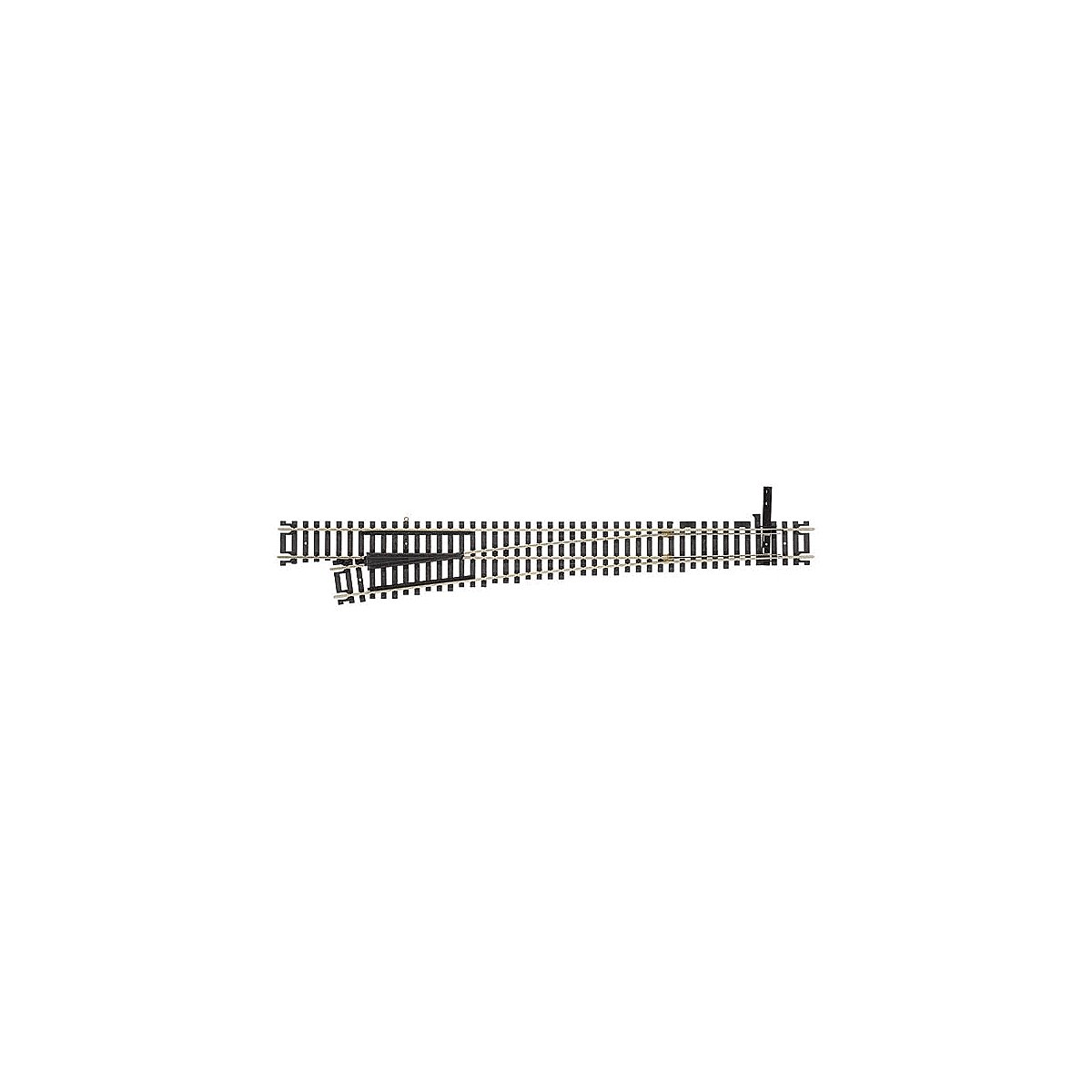 Code 100 Custom Line(R) Mark IV Turnout -- No. 8, Left Hand, HO, Atlas Model Railroad Co. 285