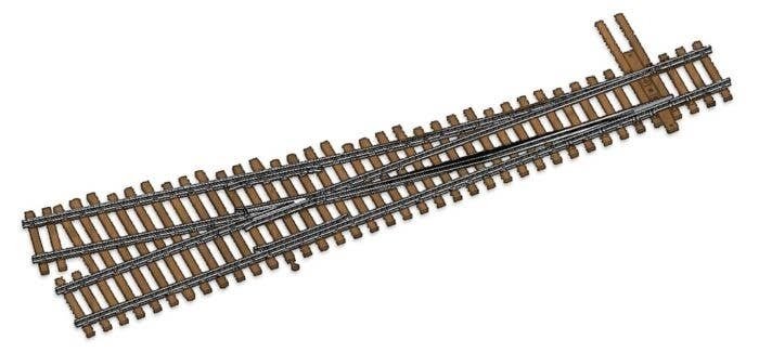 Code 100 Nickel Silver DCC-Friendly 5 Turnout -- Right Hand, HO, WalthersTrack 10016